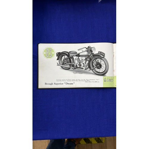 469A - 1939 Brough Superior motorcycle sales brochure. 26x16cm. 26 pages