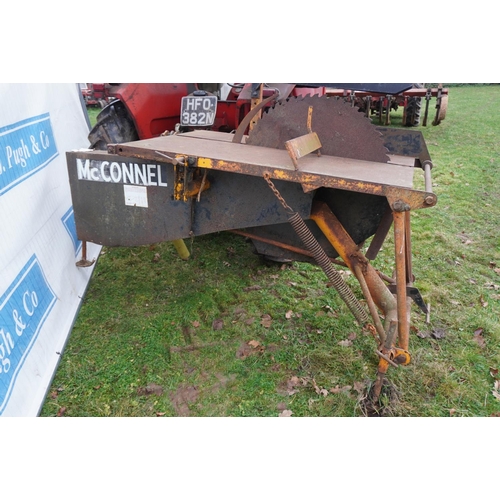 101 - McConnel PTO V belt saw bench. SN. 01AW08