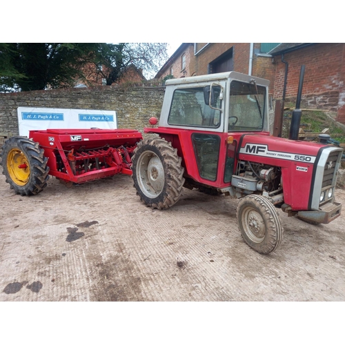 110 - Massey Ferguson 30 disc drill with grass seed box, sn. F17765 c/w operators manual