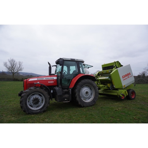 118 - Massey Ferguson 6480 Dynashift tractor, 3870hrs recorded. Reg. AY54 CFJ. V5 +VAT