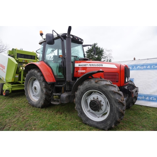 118 - Massey Ferguson 6480 Dynashift tractor, 3870hrs recorded. Reg. AY54 CFJ. V5 +VAT