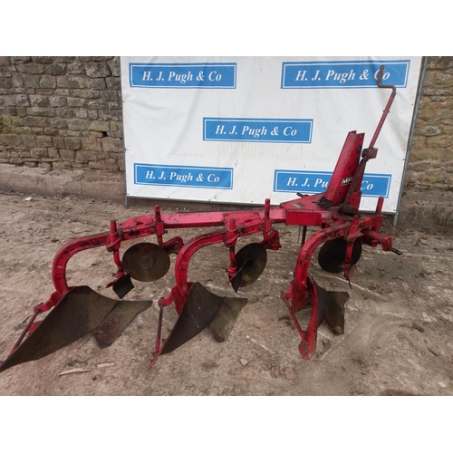 123 - Massey Ferguson 150 3 furrow conventional plough, badged c/w operators manual