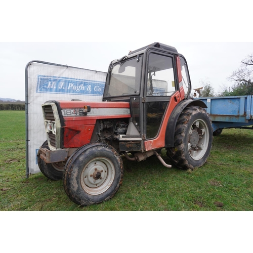 131 - Massey Ferguson 184S tractor. 5376hrs recorded. Reg. F495 TNP. V5 +VAT