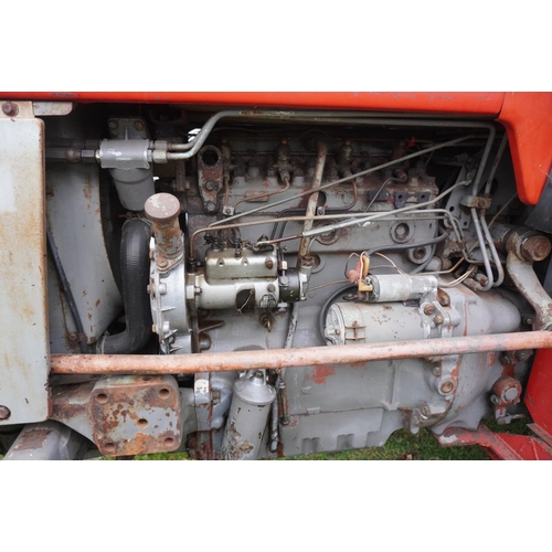 148 - Massey Ferguson 165 tractor. 1970. Duncan cab, Multi-power good, 212 engine. Reg. ODD 748F. V5 c/w o... 