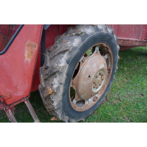 148 - Massey Ferguson 165 tractor. 1970. Duncan cab, Multi-power good, 212 engine. Reg. ODD 748F. V5 c/w o... 