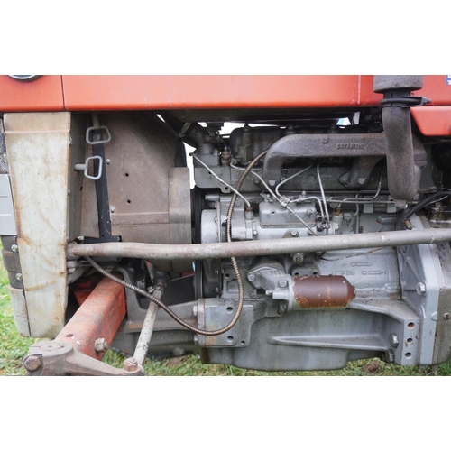 90 - Massey Ferguson 130 tractor. New tyres. SN. 372188. Reg. CBX 460C. V5 c/w operators manual