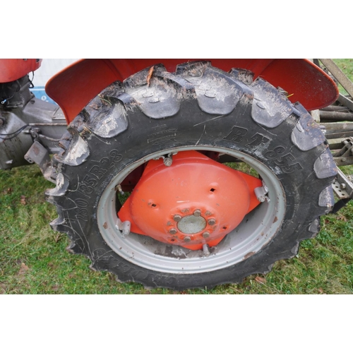 90 - Massey Ferguson 130 tractor. New tyres. SN. 372188. Reg. CBX 460C. V5 c/w operators manual