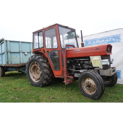 93 - Massey Ferguson 158 tractor. MkIII, PAVT wheels, cab, 3581hrs. SN. A193019. Reg. RUF 545X. V5