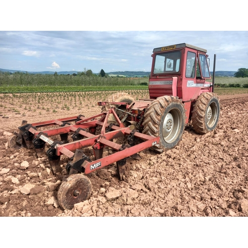 98 - Massey Ferguson 24 low draft superflow, 12 leg with depth wheels, badged