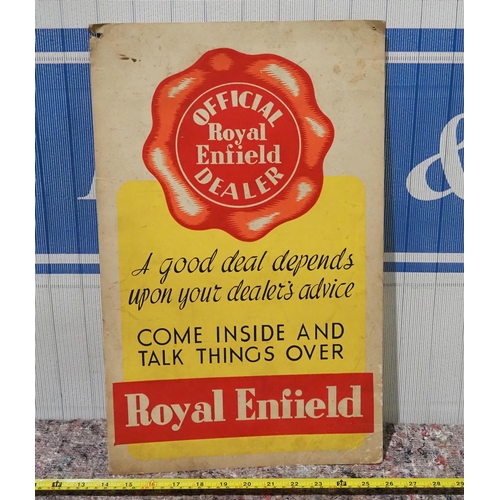658 - Royal Enfield Official Dealer advertising showcard 19x12