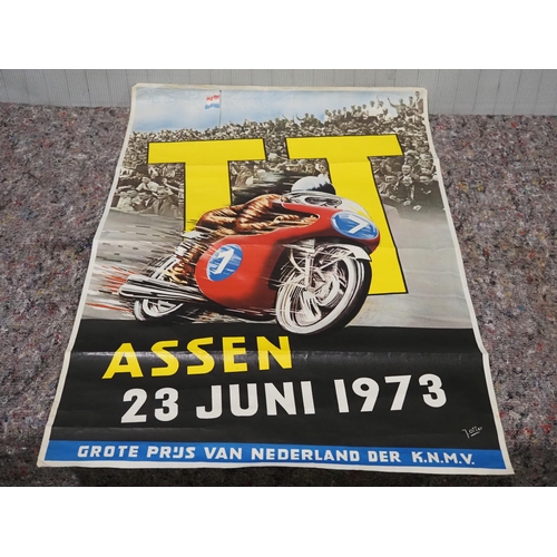 659 - Dutch TT Assen 1973 motorcycle racing poster 31.5x21