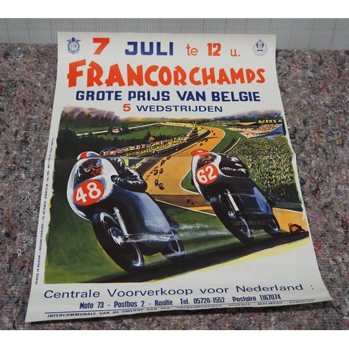 660 - Spa Francorchamds Grote Prijs Van Belgie 1974 motorcycle  racing poster 21.5x14