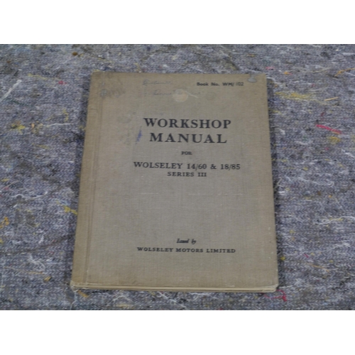 670 - Wolseley 14/60 & 18/85 series 3 workshop manual, book number WM/102