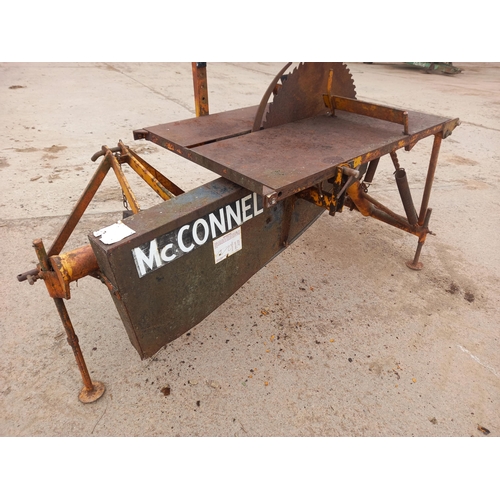 101 - McConnel PTO V belt saw bench. SN. 01AW08