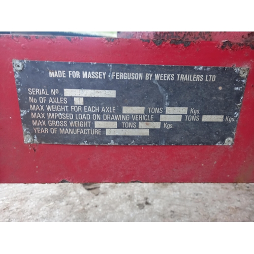 150 - Massey Ferguson 6.5ton tipping grain trailer