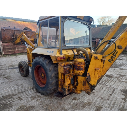 159 - Massey Ferguson 50B digger, reg. EVG 16T. V5