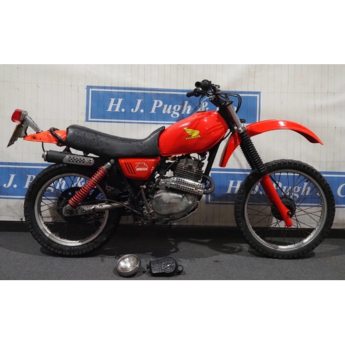 951 - Honda XL 250S motorcycle. 1976. Runs and rides. Reg. NVW 435P. V5