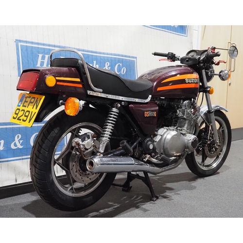 954 - Suzuki GS850 motorcycle. 1980. Was running well before inlet manifold split. Declared CAT C stolen/r... 