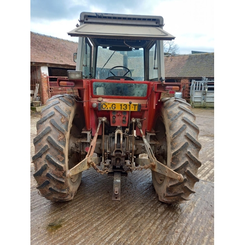 138 - Massey Ferguson 590 tractor. 4WD. 4930hrs recorded, Multi-power good. Reg. CAG 131T. V5 c/w operator... 