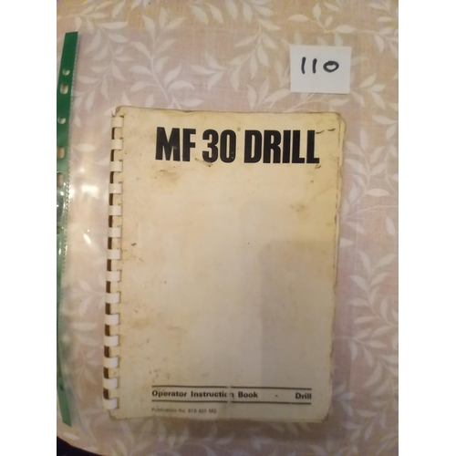 110 - Massey Ferguson 30 disc drill with grass seed box, sn. F17765 c/w operators manual