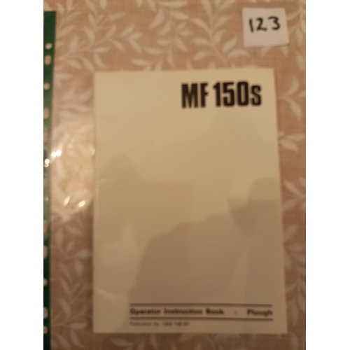 123 - Massey Ferguson 150 3 furrow conventional plough, badged c/w operators manual