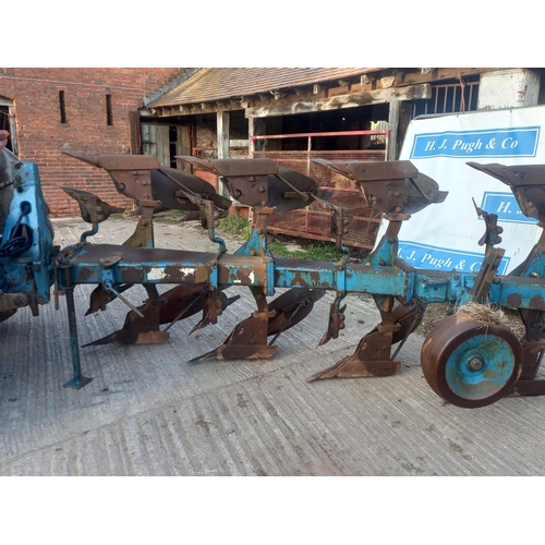 217 - Ransomes 4 furrow reversible plough