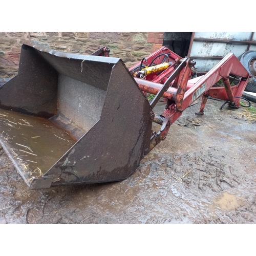 258 - Massey Ferguson 80 loader with bucket and brackets