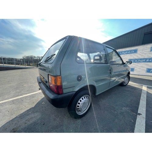 262 - Fiat UNO 45 Formula 3 door hatchback. 1987. 903cc. Mint green. 33305 miles from new, MOT until 19/01... 