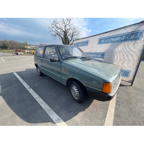 262 - Fiat UNO 45 Formula 3 door hatchback. 1987. 903cc. Mint green. 33305 miles from new, MOT until 19/01... 