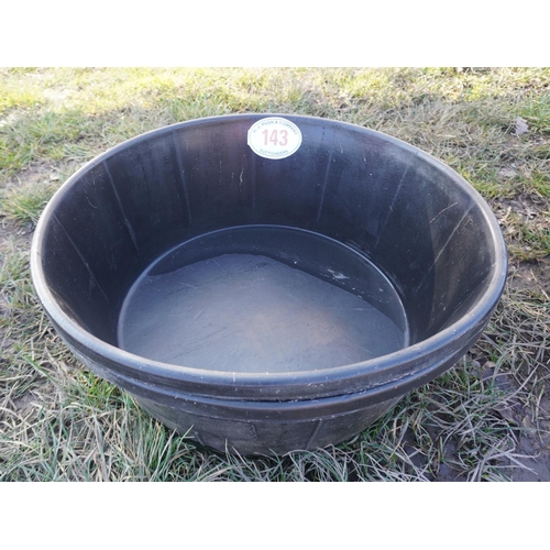 143 - 2- 60L Heavy duty rubber trugs