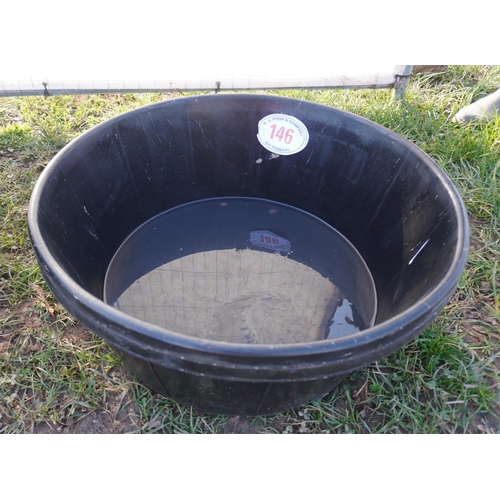 146 - 2- 60L Heavy duty rubber trugs