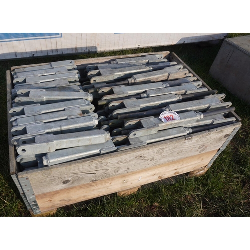 182 - Short galvanised box steel with screw ends