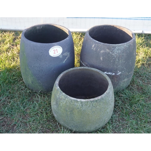 21 - 3 Large planters