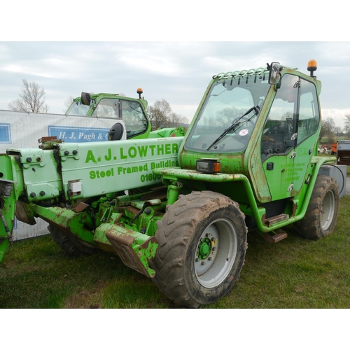 1182 - Merlo P40-14K loader with man basket and bracket. 6002hrs recorded. Reg. VU03 XOC