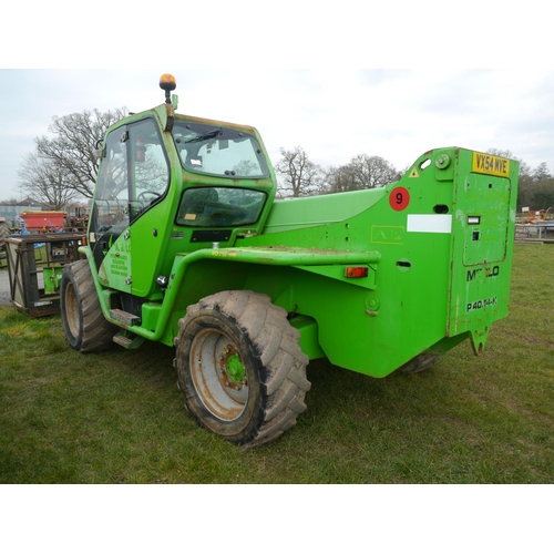 1183 - Merlo P40-14K loader with man basket and bracket. 6300hrs (showing 5800, new clocks at 500hrs) Reg. ... 