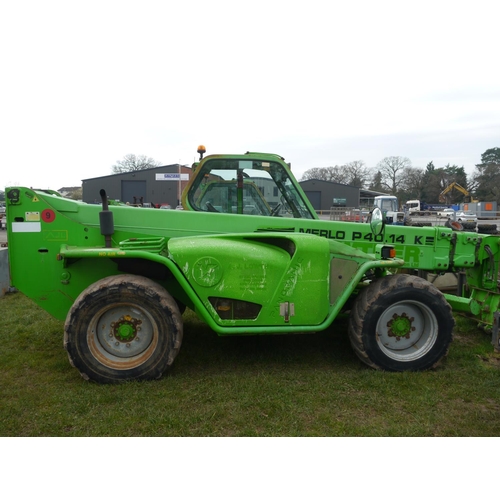 1183 - Merlo P40-14K loader with man basket and bracket. 6300hrs (showing 5800, new clocks at 500hrs) Reg. ... 