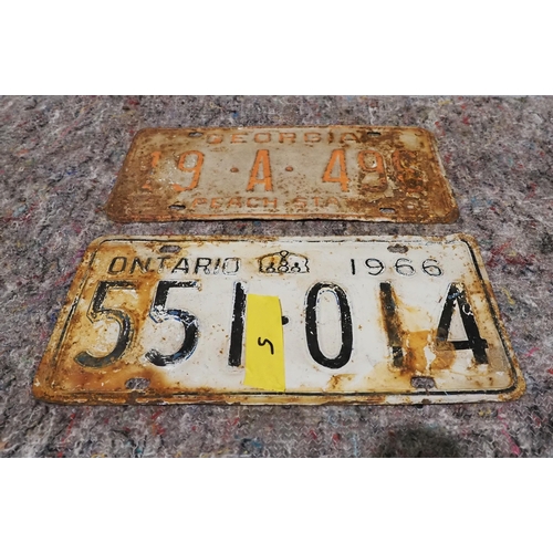 50 - 2- American car registration plates