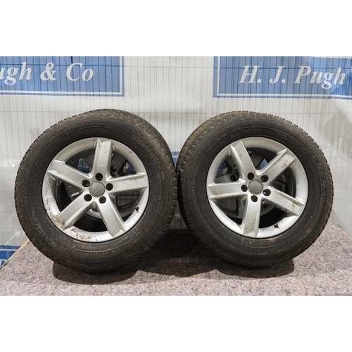 55 - Set of 4 Audi alloys and tyres