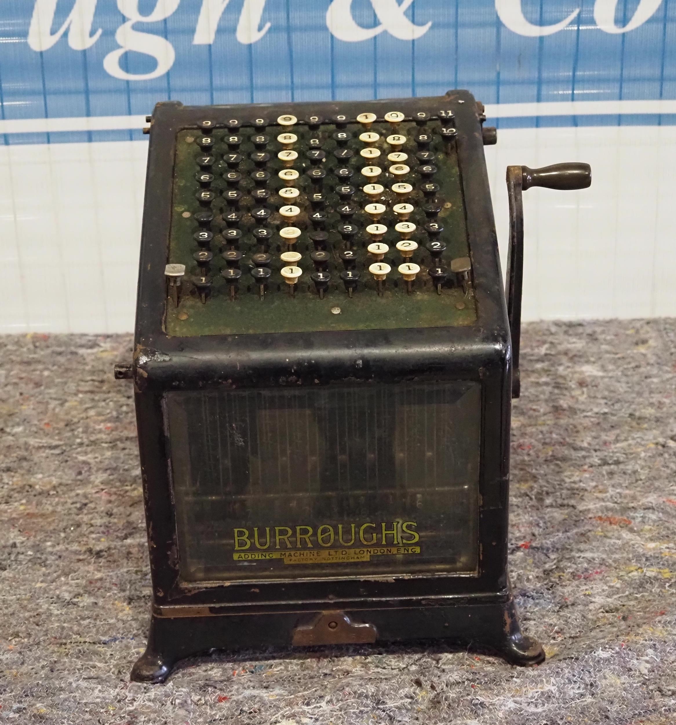 Circa 1910 Burroughs adding machine