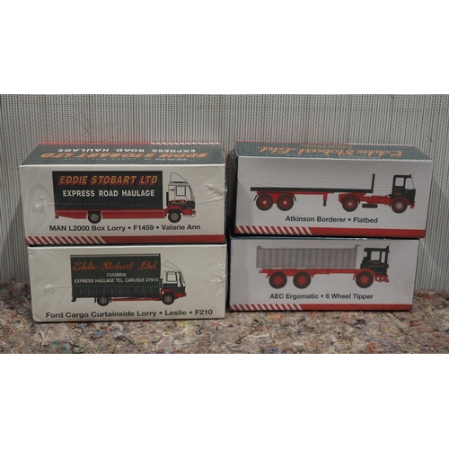 36 - Various Eddie Stobart model lorries to include Man L2000 Box Lorry, Ford Cargo Curtainside Lorry, At... 