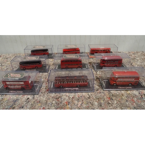 189 - 9- Corgi Original Omnibus die cast models to include BMMO C5A bus Midland red