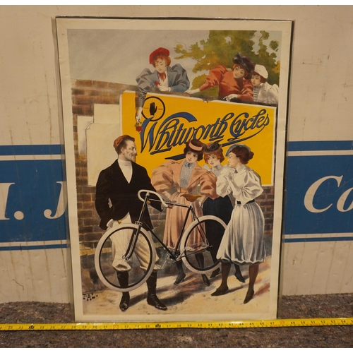 392 - Whitworth Cycles advertising poster 20x28