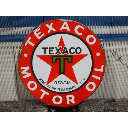 402 - Enamel sign - Texaco Motor Oil 5