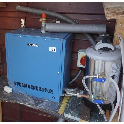 134 - Oceanic steam generator and water softener for steam room