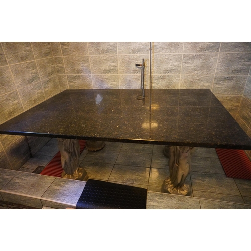 136 - Granite top table 43x68