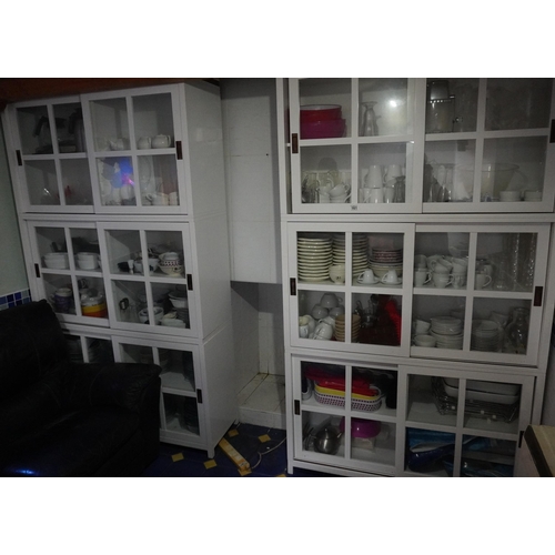 161 - 2- Glass display cabinets and contents