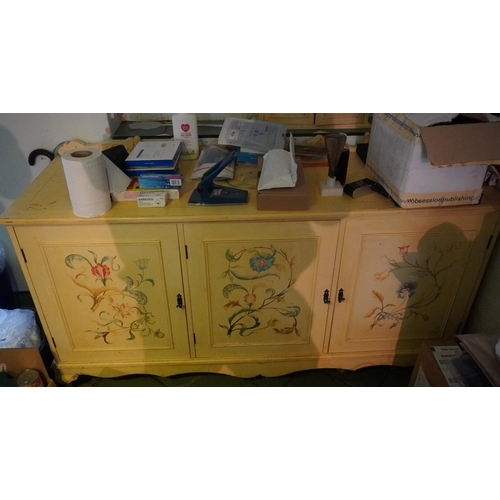 177 - Painted 3 door sideboard 61