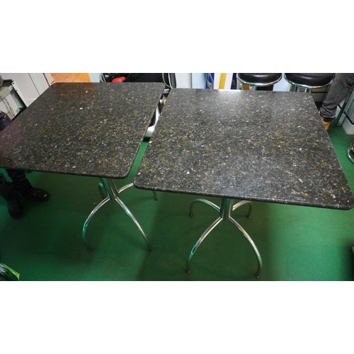 189 - 2- Granite top bar tables