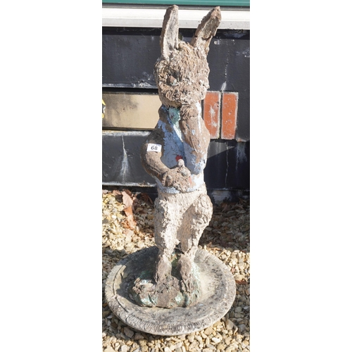 68 - Stone Rabbit figure on base 40