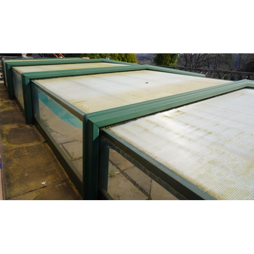 91 - Aluminium and perspex sliding pool cover 9x5m